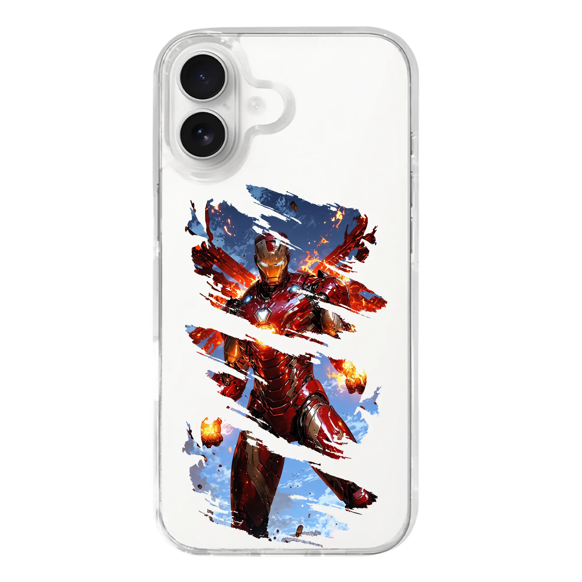 アベンジャーズ (Avenjāzu) グッズ アイアンマン（Iron Man） - iPhone 17シリーズ 透明スマホケース – 薄型・耐衝撃・精密フィット保護カバー